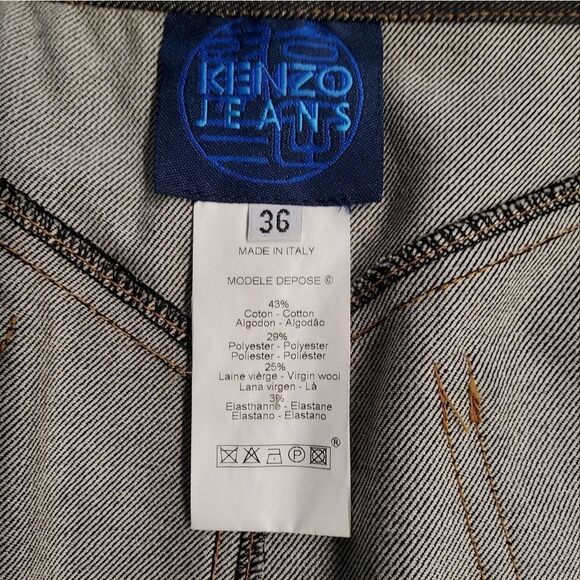 KENZO Jeans Wrap Embroidered Maxi Skirt Size 36/4 - Picture 4 of 12